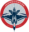 A circular logo for a hockey team with the silhouette of a fighter jet. A red maple leaf ins printed on the cockpit. Above the logo is the team name JAGRBOMBERS.
